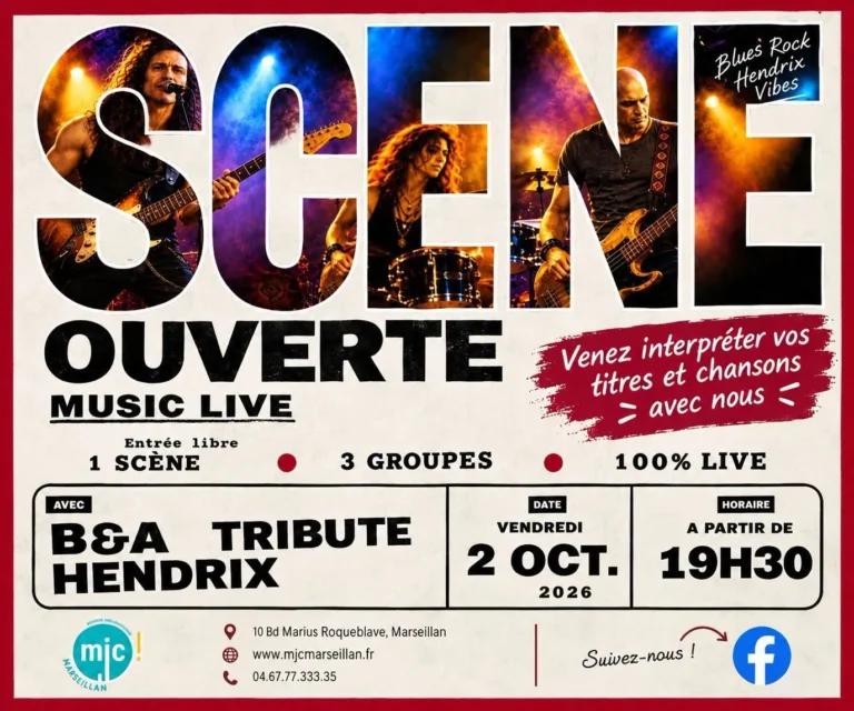 Scène ouverte Music Live à la MJC de Marseillan
