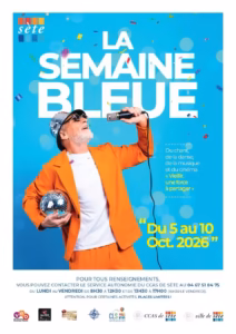 Affiche de la Semaine Bleue 2026 à Sète, du 5 au 10 octobre