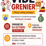 vide grenier montbazin 4 octobre 2026 affiche