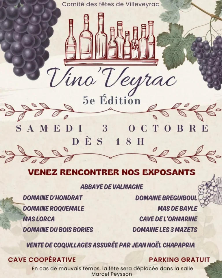 Vino'Veyrac 2026, la fête du vin de Villeveyrac