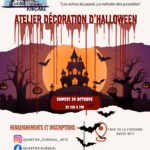 affiche atelier decoration halloween 2026 quartier kursaal sete