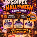 affiche soiree halloween ludik parc gigean 30 octobre 2026