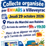 collecte emmaus villeveyrac 29 octobre 2026