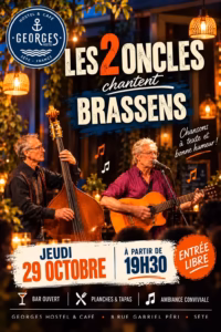 Les 2 Oncles chantent Brassens au Georges Hostel de Sète