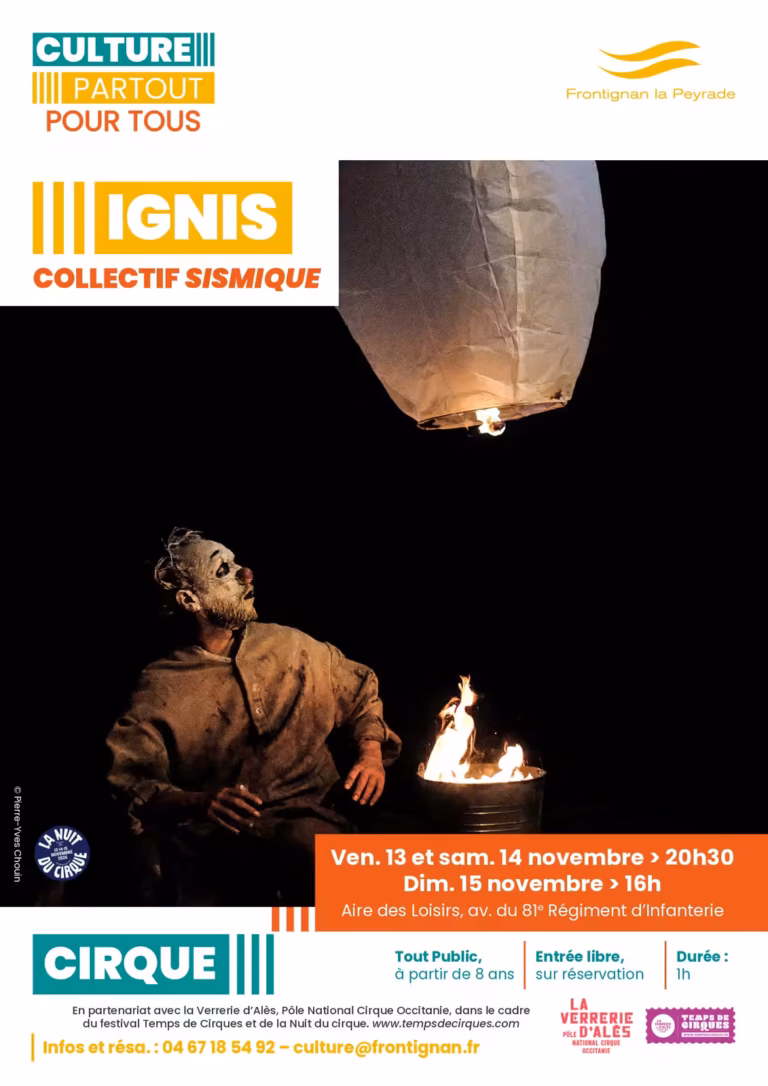 Ignis - clown, danse et feu, Collectif Sismique à Frontignan