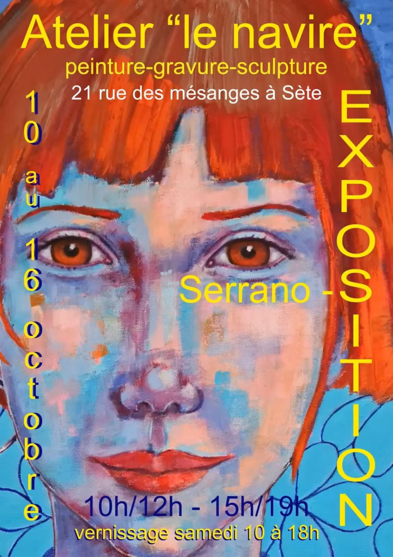 Exposition Sylvie Serrano à l'atelier Le Navire de Sète