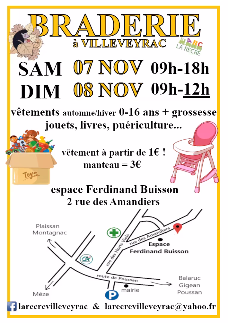 Braderie automne-hiver de La Récré à Villeveyrac