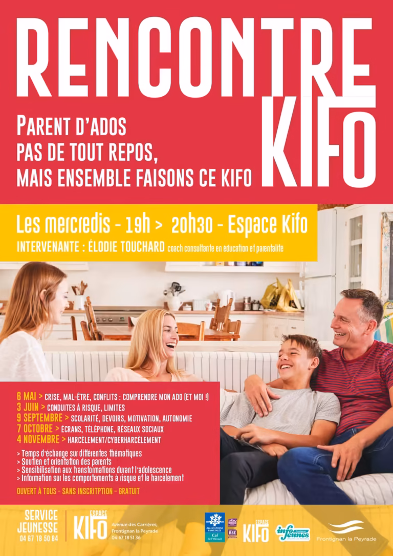 Débat parents d'ados à l'Espace Kifo de Frontignan