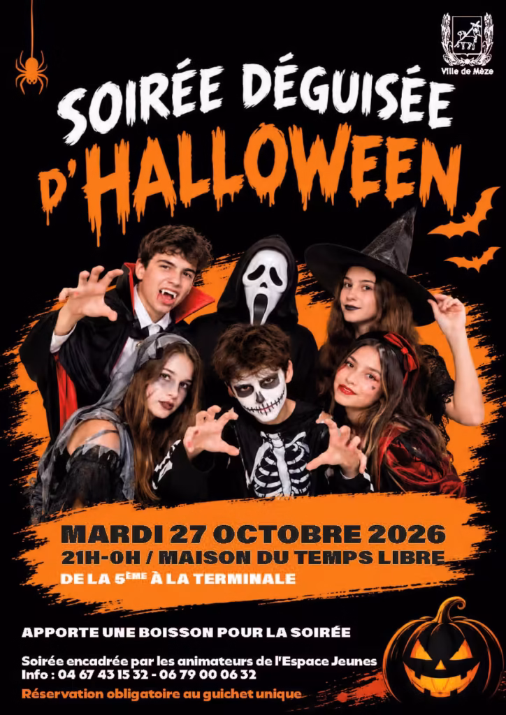 Soirée déguisée d'Halloween de l'Espace Jeunes de Mèze