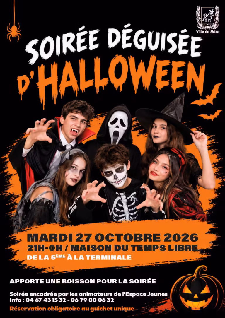 Soirée déguisée d'Halloween de l'Espace Jeunes de Mèze