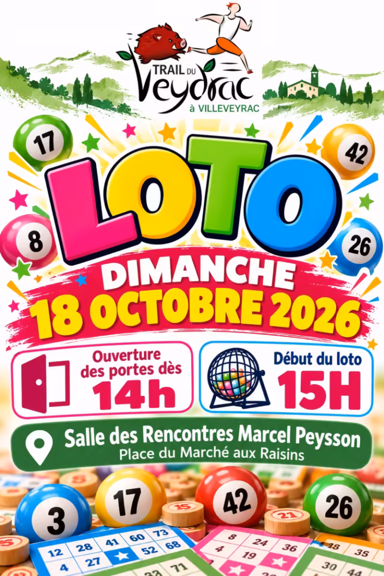 Loto du Trail du Veydrac à Villeveyrac