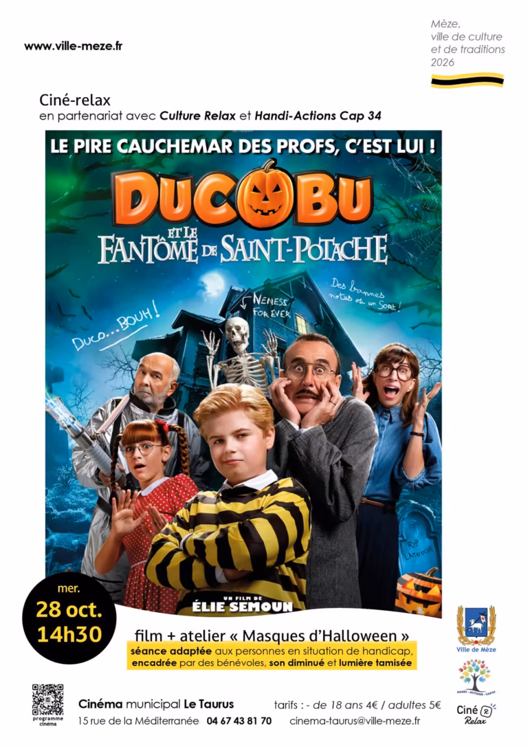Ciné-relax Ducobu et le fantôme de Saint-Potache à Mèze