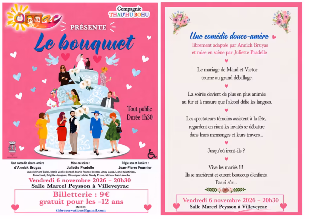 Le Bouquet, comédie de la Cie Thau'Hu Bohu à Villeveyrac