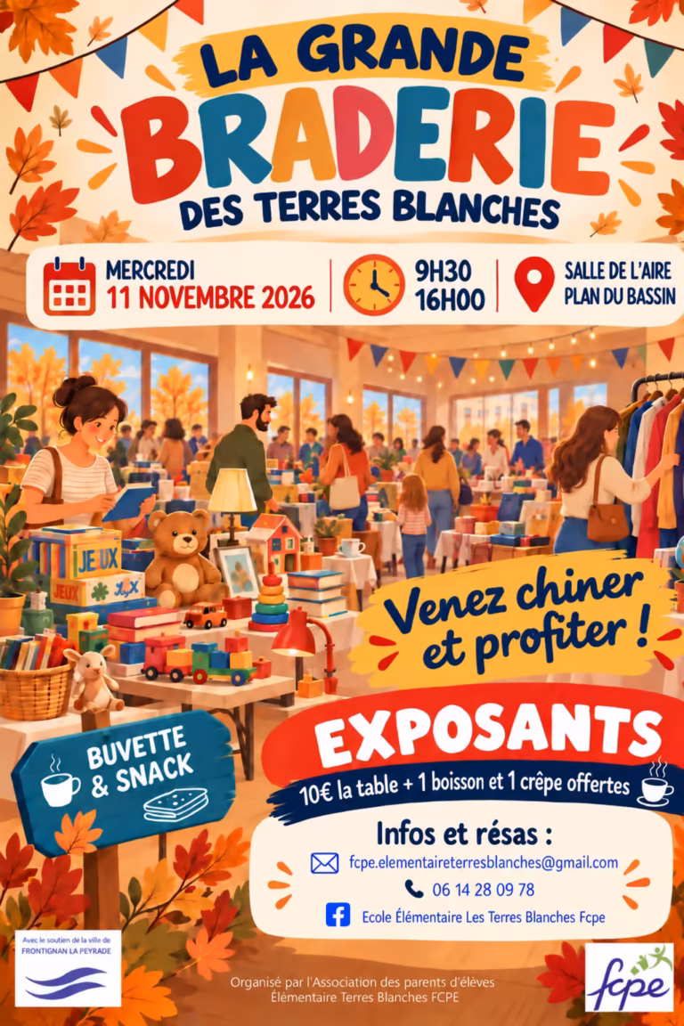 Grande Braderie des Terres Blanches 2026 à Frontignan