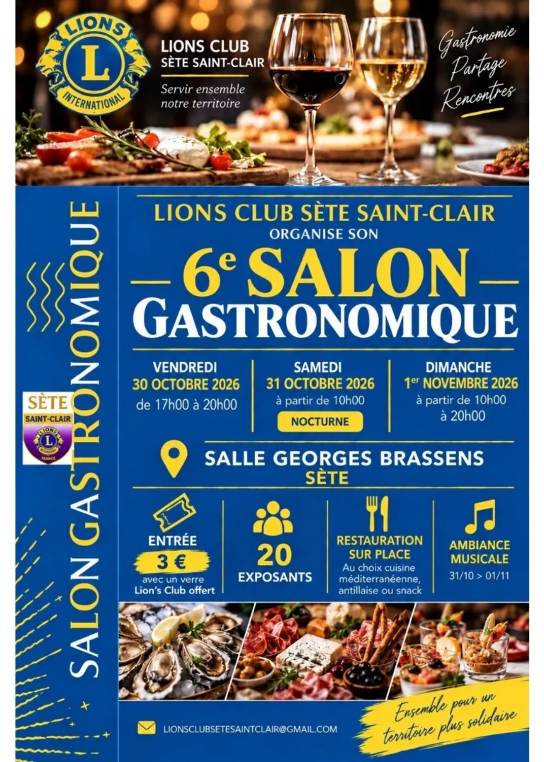 Salon gastronomique du lions club Sète St clair