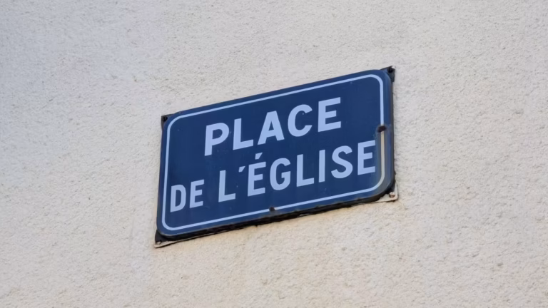 Plaque de rue « Place de l'Église »