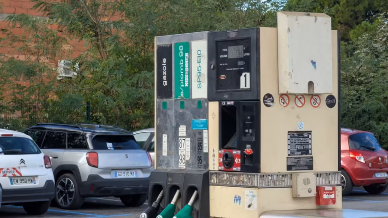 Pompe à carburant de la station Carrefour contact