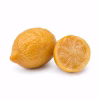 Citron confit au sel entier et moitié coupée sur fond blanc