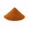 Tas de ras el hanout moulu brun ocre sur fond blanc