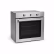 Four de cuisine électrique en inox porte vitrée sur fond blanc